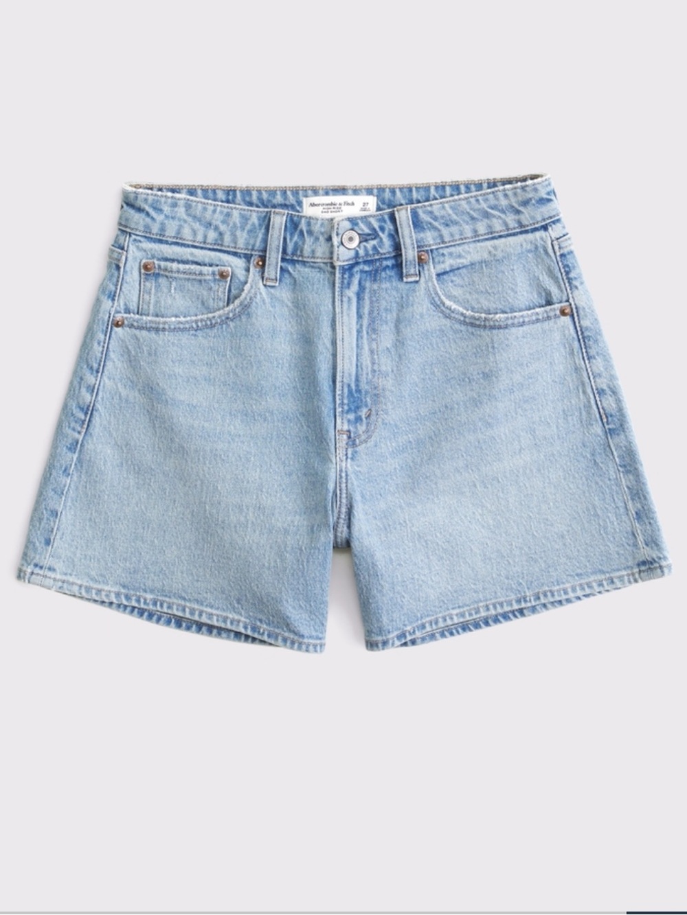 Abercrombie & Fitch Denim High-Rise Dad Short Curve Love Light Size 29
